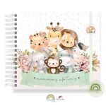 Livro Memórias Afetivas Mesversário Safari Menina