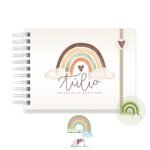 Livro Memórias Afetivas Mesversário A5 - Arco Iris Boho Menino - Imagem 2
