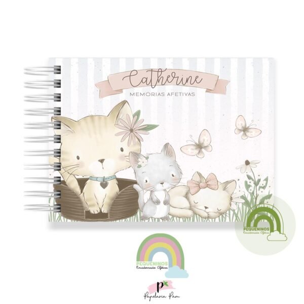 Livro Memórias Afetivas Mesversário A5 - Baby Cat
