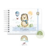 Livro Memórias Afetivas Mesversário A5 - Ursinho Aviador