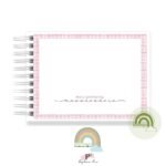 Livro Memórias Afetivas Mesversário A5 - Xadrez Monograma Rosa – Bild 4
