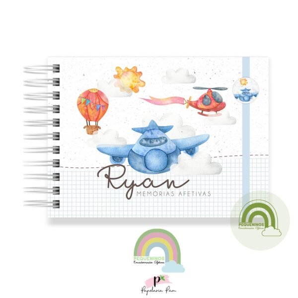 Livro Memórias Afetivas Mesversário A5 - Avião