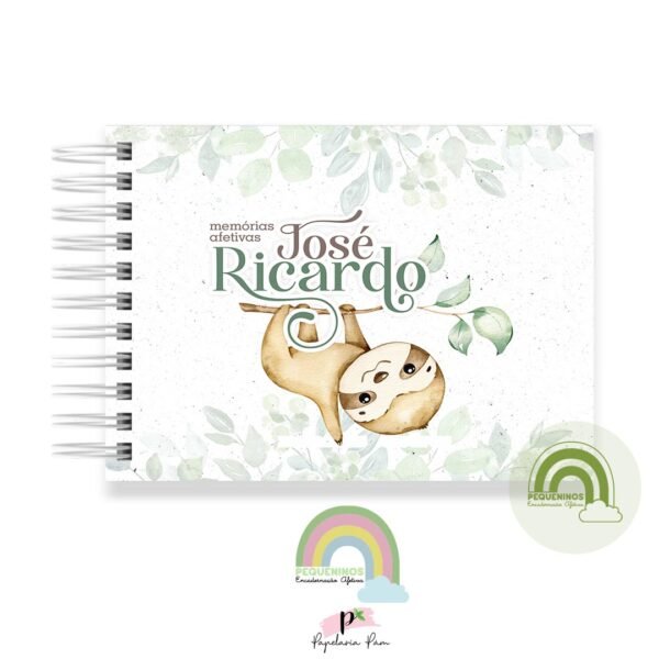 Livro Memórias Afetivas Mesversário A5 - Bicho Preguiça