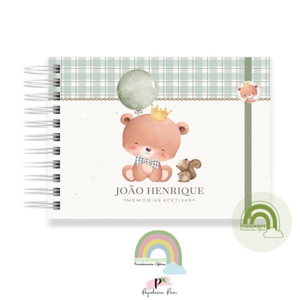 Livro Memórias Afetivas Mesversário A5 - Urso João 1