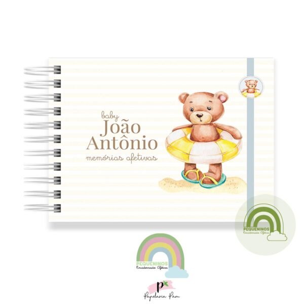 Livro Memórias Afetivas Mesversário A5 - Urso Praieiro