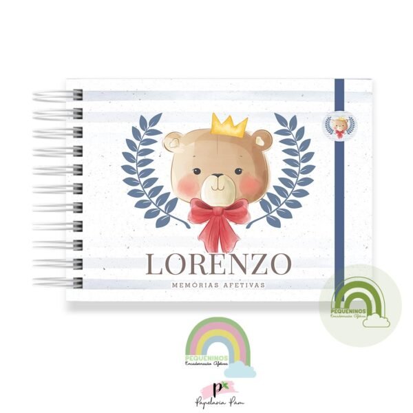Livro Memórias Afetivas Mesversário A5 - Urso Realeza