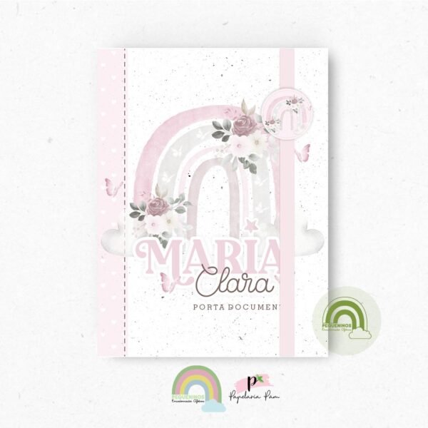 Porta Documentos Floral Boho Rainbow