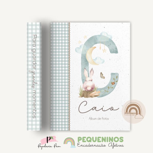 Álbum de fotos - Monograma Coelhinho Menino