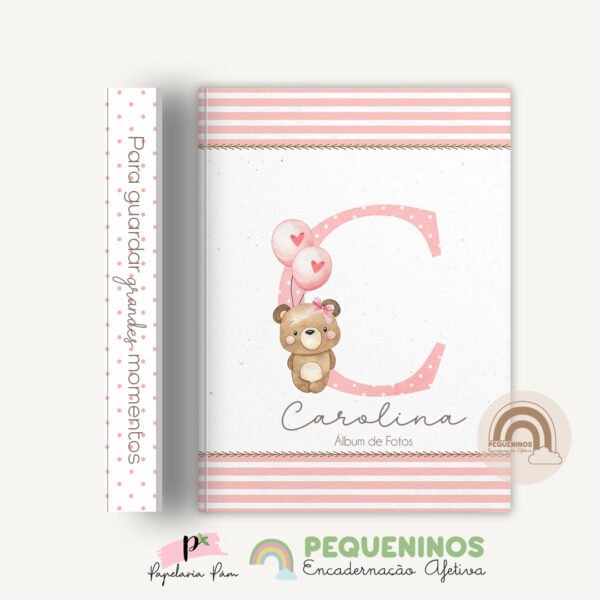 Álbum de fotos - Monograma Ursinha
